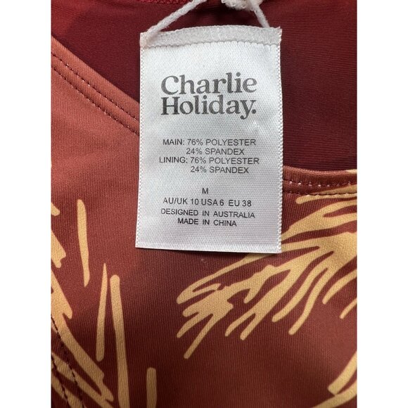 Charlie Holiday Valerie Bikini Bottom Medium Brown Isle Of Palms Tropical Beach - Picture 5 of 7